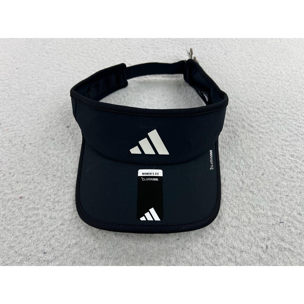 Adidas Hat Visor Strap Back Womens One Size Black Superlite 3 ClimaCool Running